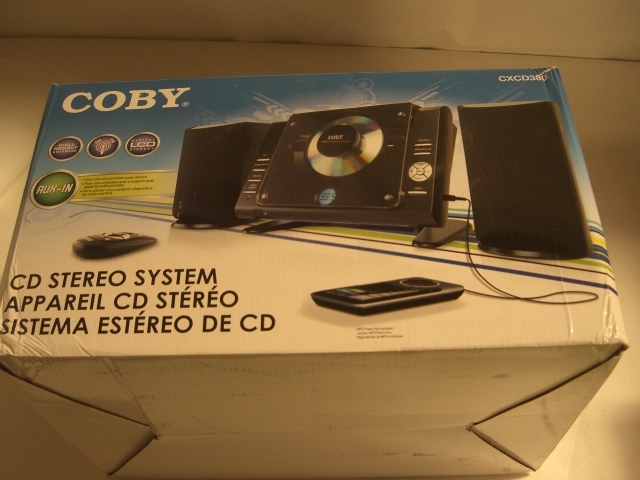 Coby Cxcd380 Micro Cd Player Stereo System With Ppl Am Fm Tuner