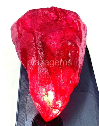 532.00 CT Natural Red Ruby Rough Dyed EGL Certified Loose Gemstone 5JRV - Picture 9 of 9