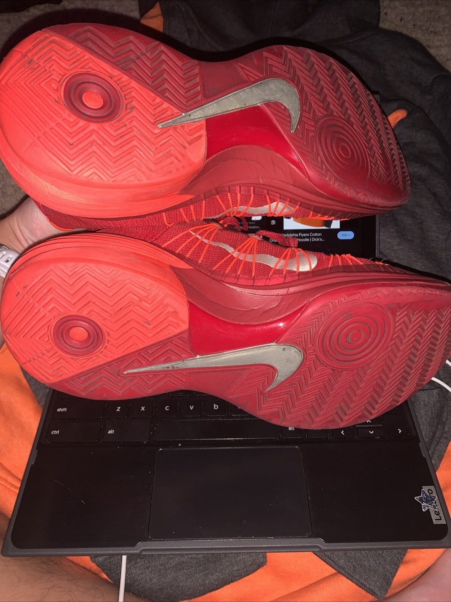 Nike Hyperdunk 2013 Red Crimson Silver Basketball Shoes 584433-600