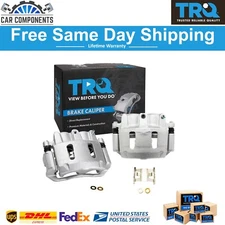 TRQ New Front Disc Brake Caliper with Bracket & Hardware Pair For 1995-2007 Ford
