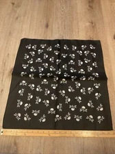 Skull & Crossbones - Bandana Or Handkerchief - Cosplay - 21” X 21.5”