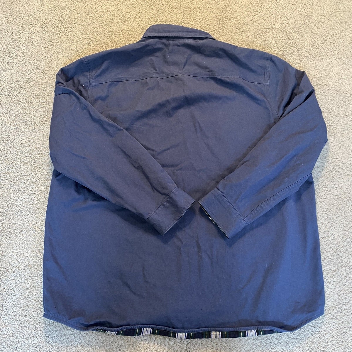 Miki☆ LL Bean Shirt Mens XL Hurricane Flannel Lined Canvas