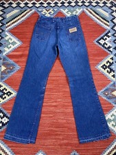 Vintage 1970s Wrangler Hippie Bell Bottom Denim Jeans USA Made Size 26x30