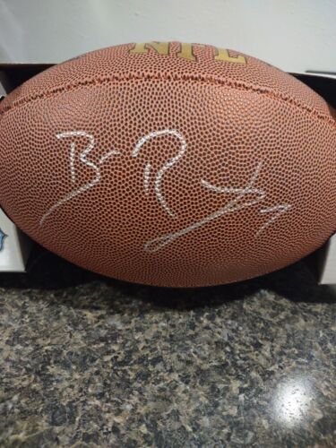 Ben Roethlisberger Autographed NFL Football Wilson TD bronze Pittsburgh Steelers - Picture 1 of 6