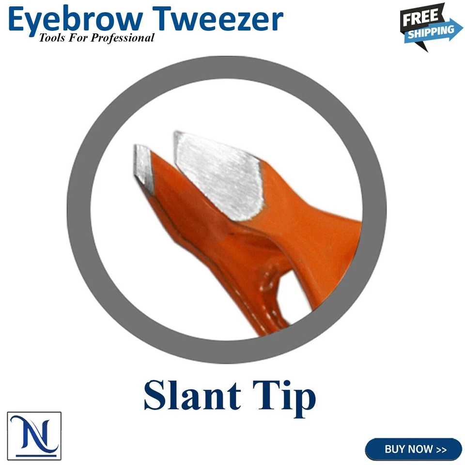 2x Professional Eyebrow Tweezers Precision Hair Tweezer for Men & Women Foto 4 de 4
