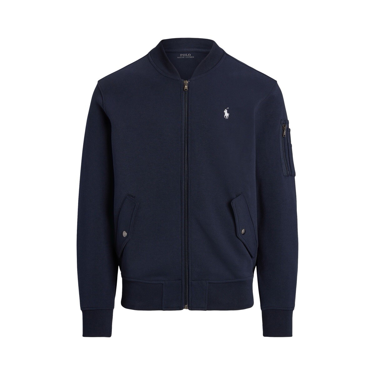 NWT Polo Ralph Lauren Men's Double Knit Bomber Jacket Navy | eBay