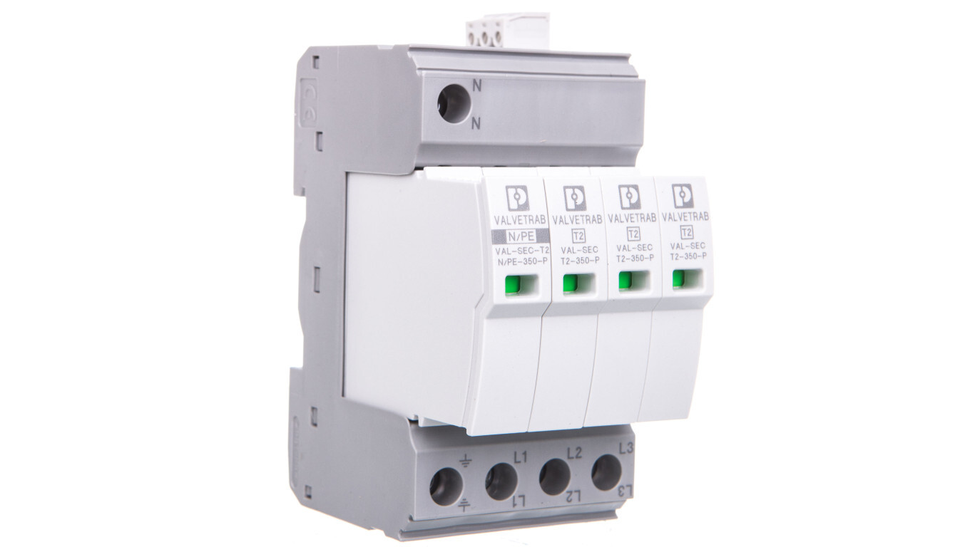 Surge arresters C Type 2 4P 20kA 1.5kV 350V VAL-SEC-T2-3S-350-FM 2905340 /T2UK