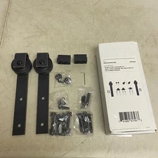 Signature Hardware 78" Hal Barn Door Hardware Kit - Black - Oil Rubbed Bronze ..