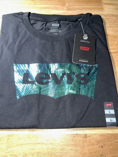 Levi's Women's Perfect Logo Short Sleeve T-Shirt Black Size Large NWT - 第 1/4 張圖片