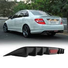 Car Rear Diffuser 6-Fin Bumper Lip Spoiler Wing For Mercedes Benz W204 C300 C350