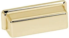 Alno Millennium, 3" Cup Pull, UNLACQUERED Brass A951-PB/NL
