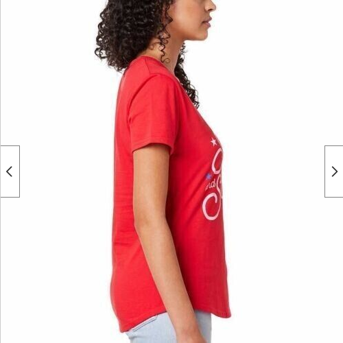 GENERAL STANDARD WOMEN'S AMERICAN RELAXED FIT SCOOP T-SHIRT(RED SMALL) NWT - Picture 2 of 3