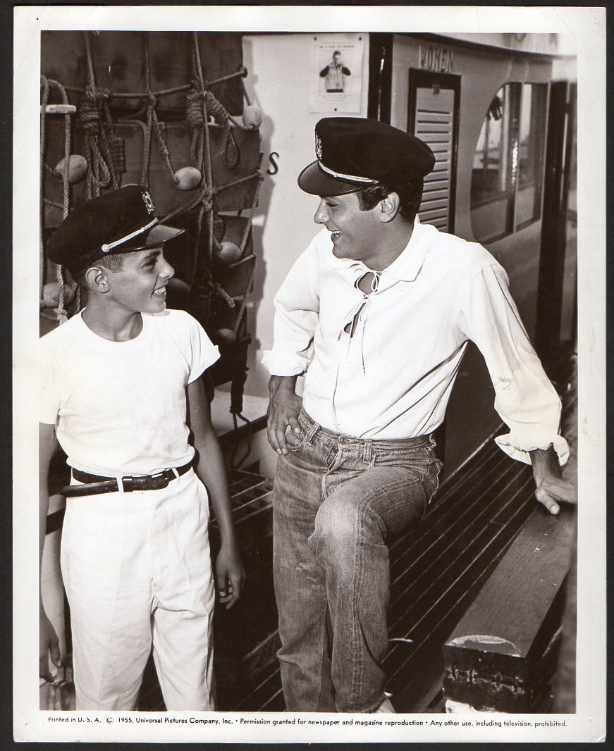 TONY CURTIS & brother ROBERT 1955 VINT ORIG PHOTO candid