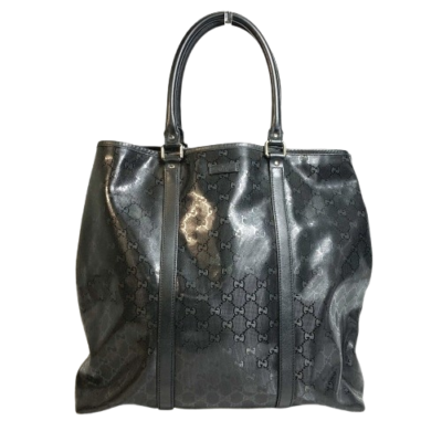 Gucci GG Imprime 223668 Tote Bag Handbag Leather Black Mens | eBay