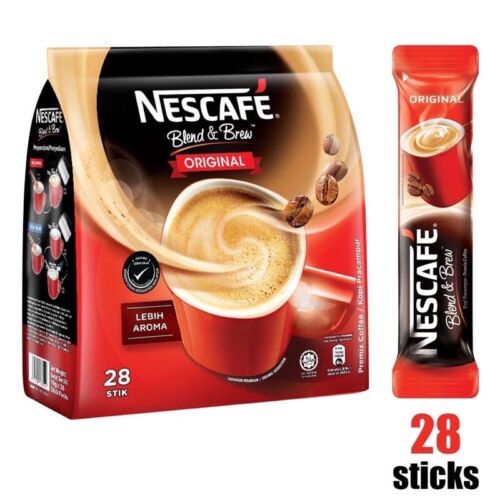 NESCAFE 3 in 1 Blend & Brew Original Instant Coffee 28 sticks (FAST SHIPPING) - Picture 1 of 5