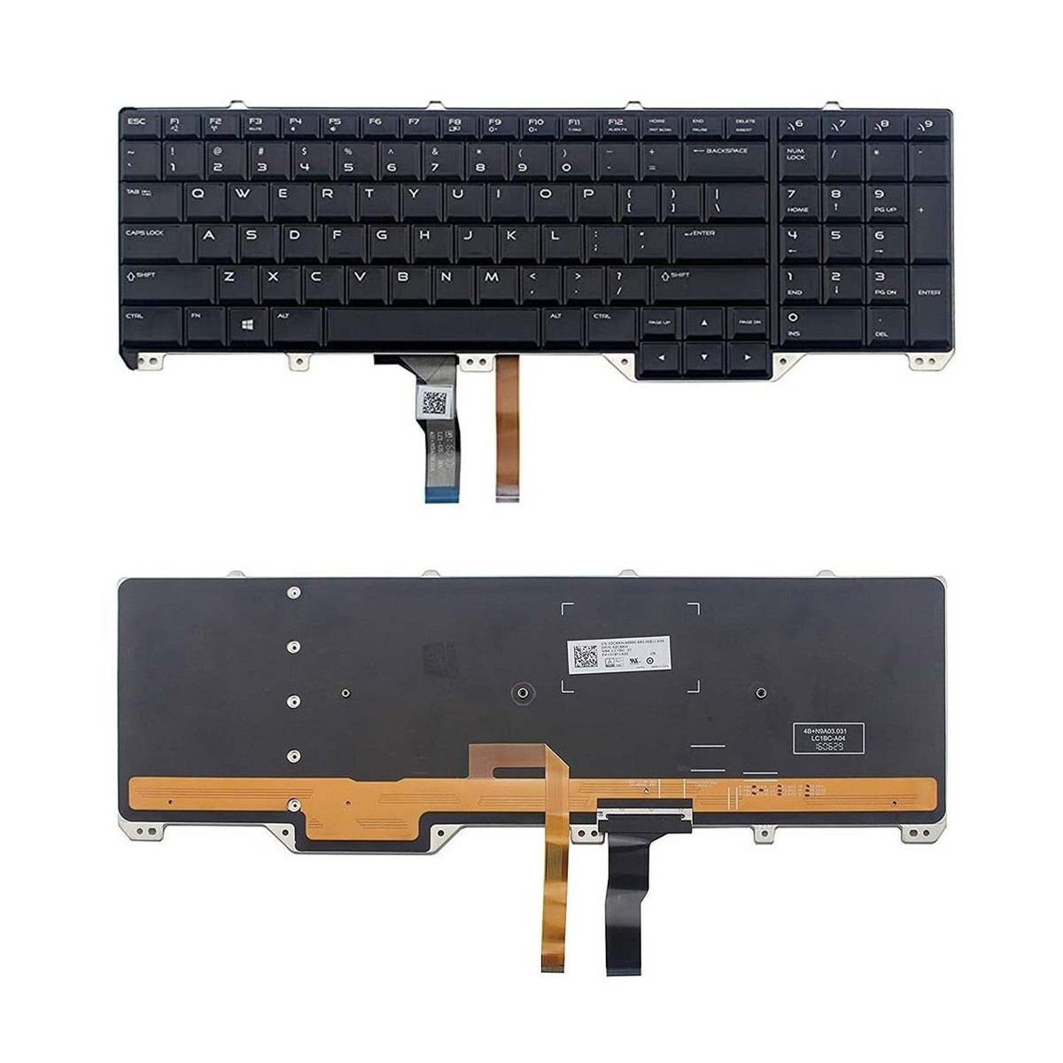 Laptop Keyboard for DELL Alienware 17R2 17 R3 P43F Black US