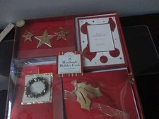 HALLMARK HANDMADE CHRISTMAS CARDS 4 DESIGN 22 CARD WITH FOILED ENVELOPES & SEALS