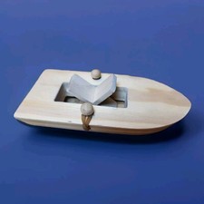 2015 Rubber Band Paddle Boat Toysmith Neato Classic Wooden Toy