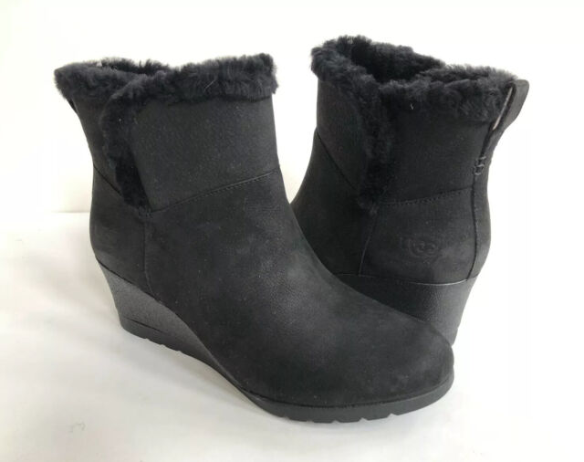 UGG Devorah Waterproof Women Wedge BOOTS Suede Black US 9 /uk 7 /eu 40 for sale online | eBay