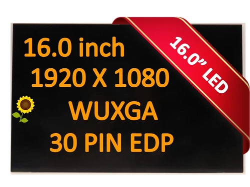 NV160WUM-N41 V8.0 16" FHD+ 30 PIN LCD LED Screen for Jumper EZBOOK S5 MAX Panel
