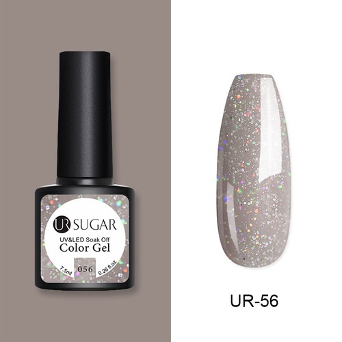 UR SUGAR 172 Colors UV Gel Polish Glitter Purple Top Base Gel Gel Varnish 7.5ml - Picture 53 of 119