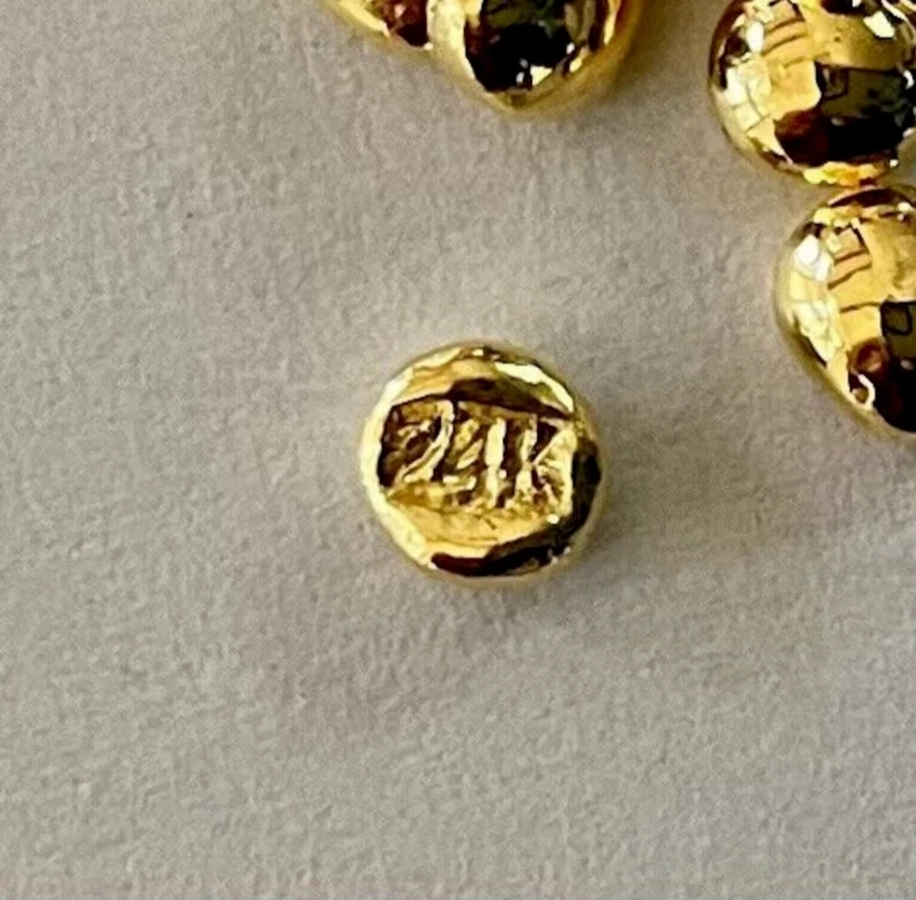 1 quarter gram GOLD bar .9999 hand poured bar 1/4 g + 1 gram .999 silver bar - Image 2 of 4