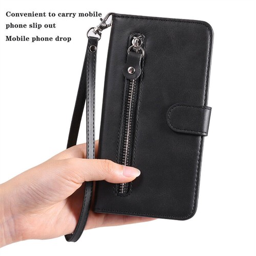 Leather Zipper Wallet Phone Case for Honor 200 X8B X60i 90 GT X6B Magic 6 Pro - Picture 12 of 17