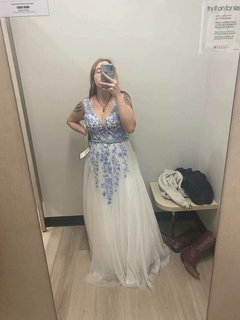 Macy's white hotsell evening dresses
