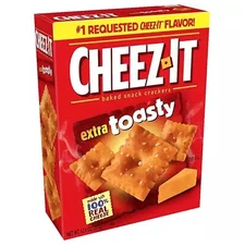 Cheez-It Extra Toasty Cheese Crackers, 3-Pack, 12.4oz Each, Bold Crunchy Snack