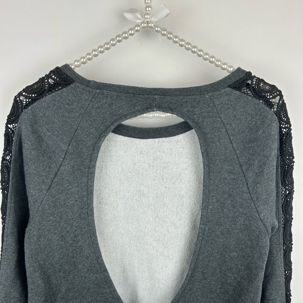 Fabletics Sweatshirt size Medium gray black Shirt… - image 5