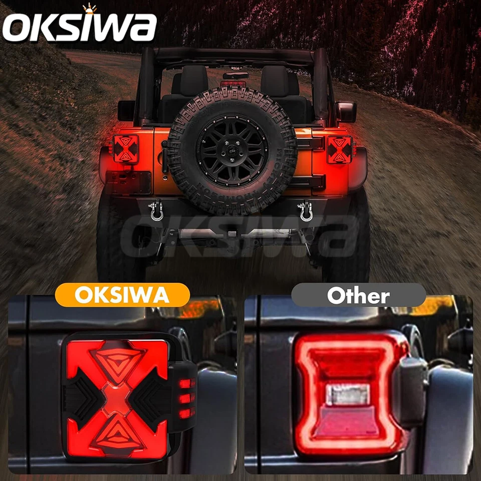 Luces traseras LED freno para Jeep Wrangler JK JKU 2007-2018 Sport/Sahara/Rubicon Foto 3 de 4