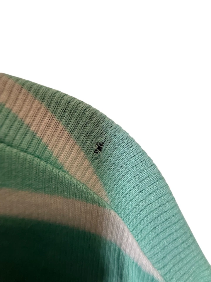 U.S. Polo Assn. Women XXL Mint Green & White Striped Long Sleeve Preppy Casual - Image 4 of 4