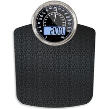 Adamson 2-in-1 Analog Digital Body Scale - 400 lb Tempered Glass Large Display
