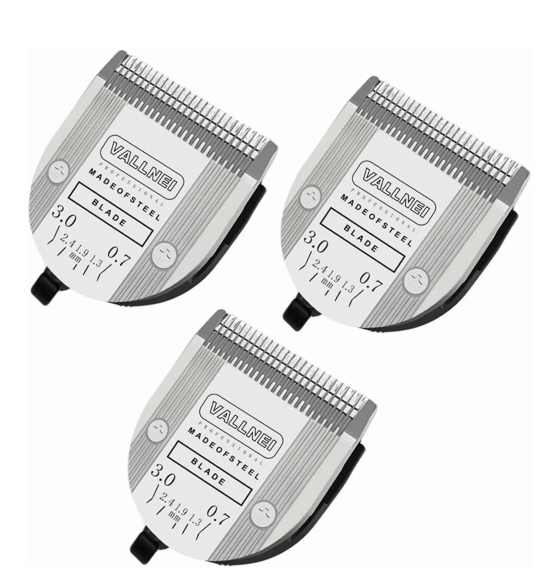3 Pack Detachable Adjustable Pet Dog Grooming Clipper 5-in-1 Blade Compatible...