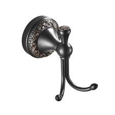 Antique Bronze Brass Bath Towel Hooks, Wall Mounted Bathroom Robe Hook