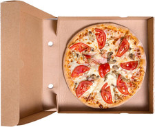 10" x 10" x 1.75" Kraft Corrugated Cardboard Pizza Boxes Pack of 12