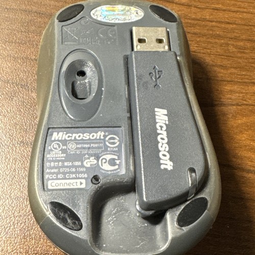 Microsoft 1056 Wireless Notebook Optical Mouse 3000 MSK-1056 With USB Receiver - Picture 7 of 7