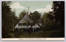 Glen Miller Park Pavilion Richmond, Indiana Vintage Postcard c.1910