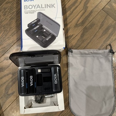 BOYALINK Wireless Mic USB-C Adapters, Mono/Stereo, 10hr+ Battery