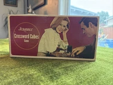 Vintage Scrabble Crossword Cubes Game 1968 Selchow & Righter - Original Box
