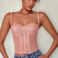 Urban Outfitters Out From Under Modern Love Corset Pink Size Medium
