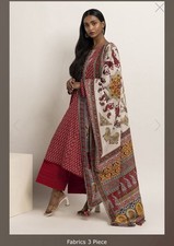 Khaadi original Designer 3pc Lawn Unstitched suit printed Fabric Kurta Kameez 