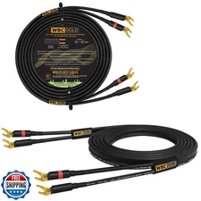 WORLDS BEST CABLES 25 Foot WBC-GOLD-LOCAP-SPKR-10 AWG - Low-Capac