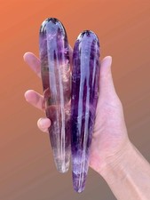 7" Amethyst Crystal Wand - Healing Stick - Crystal Yoni Wand - Healing Wand