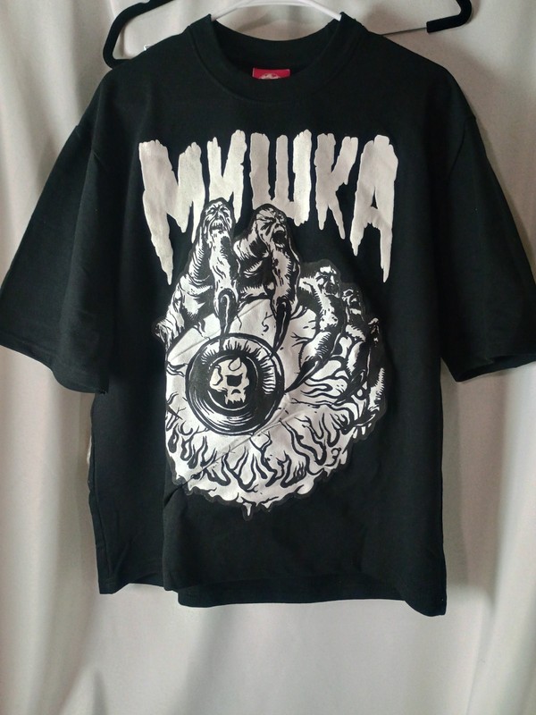 Mishka MNWKA Black T Shirt Skeleton Eyeball Short Sleeve Size M   (31