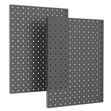 2 PCS 12x16 Black Metal Pegboard Panels, Wall Organizer, Garage Tool Storage
