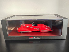 TSM Model 1:43 1937 Cadillac V-16 Hartmann Roadster Red Diecast w/ Case