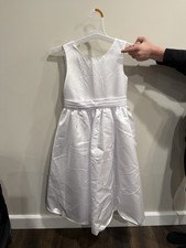Girls White Formal Dress Size 8-9 Years First Communion Flower Girl