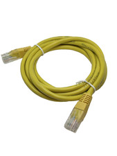 Cat5e Ethernet Patch Cable Yellow 24 AWG 75 feet