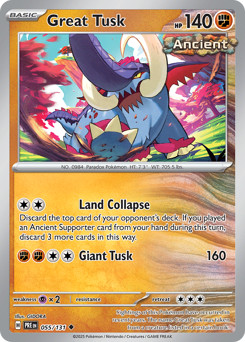Great Tusk #55 - Prismatic Evolutions - Pokemon TCG